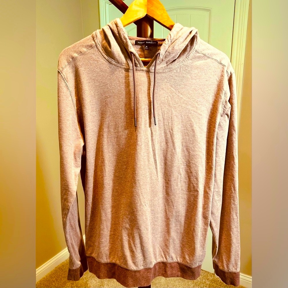 Robert Barakett XL Lavender 100% Cotton Hooded Sweatshirt Soft Lightweight